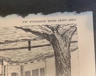 #081	Pen and Ink Prints - set of 3 - Big Springs, First Courthouse and Huntsville Female College	 $75.00 