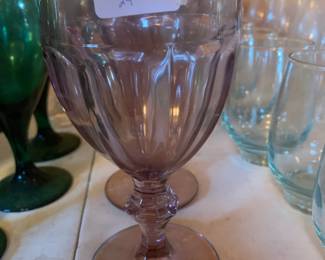 #158	Set of 8 Amethyst Wine Glasses	 $24.00 