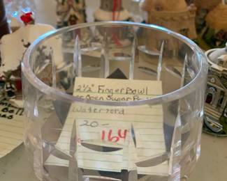 #164	2.5" Finger Bowl or open sugar bowl Waterford	 $20.00 