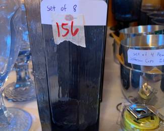 #156	Dark Blue Set of 8 Ice Tea glasses	 $20.00 