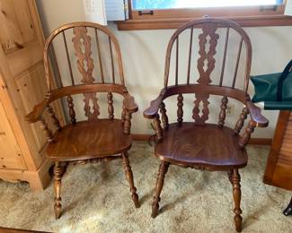 #110	Set of 2 Heavy Wood Pennsylvania House Chairs	 $60.00 