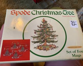 #148	Spode Clear Mugs - set of 8	 $40.00 