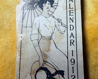 1912 pocket calendar