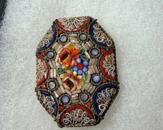 Micro mosaic brooch