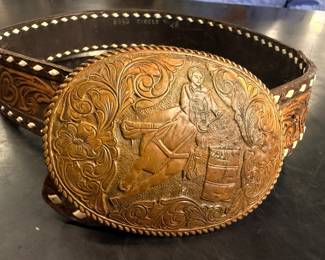 Girls rodeo belt buckle