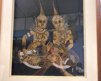 Pair of Siamese artwork