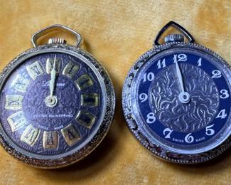 Pair of Lucerne small pocket watches
