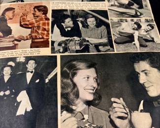 Collection of scrapbook Hollywood items