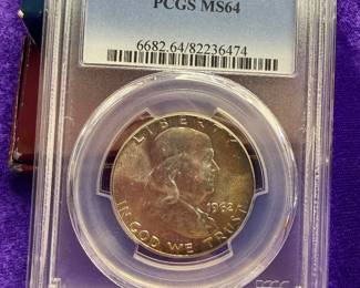 Beautiful 1962 Franklin half dollar silver