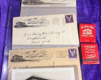 San Carlos Hotel memorabilia from the 30s and 40s