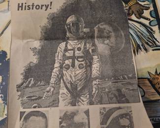 Various space exploration newspapers and articles