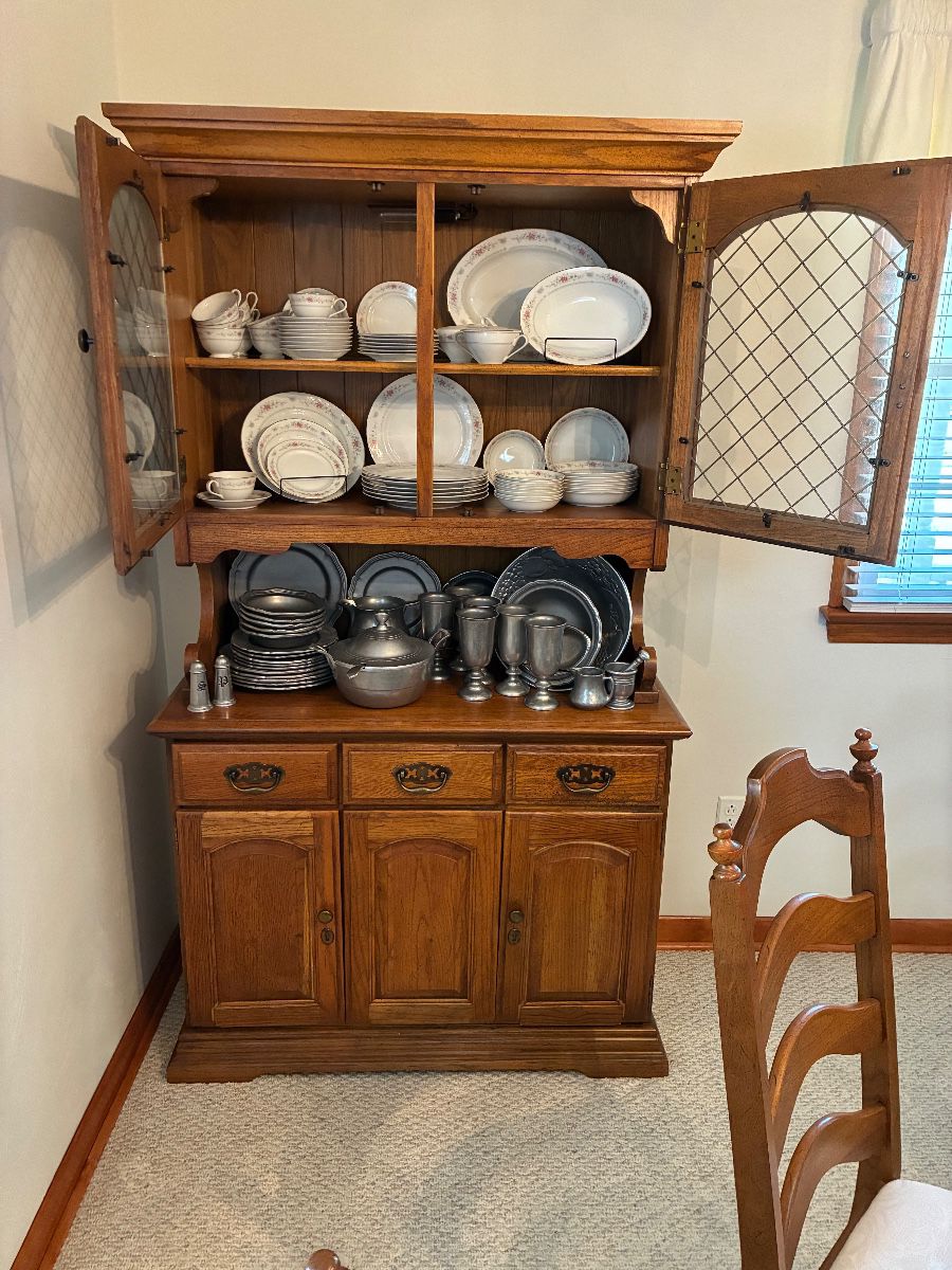 Heavy oak hutch, and base