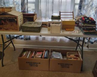 Cookbooks and vintage kitchen items 