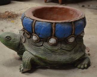 Heavy Concrete Turtle Planter