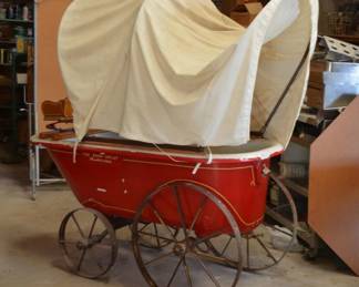 Antique Cast Iron Tub Turned Into Covered Wagon