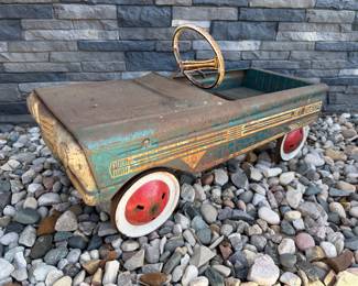 Large collection of antique pedal cars