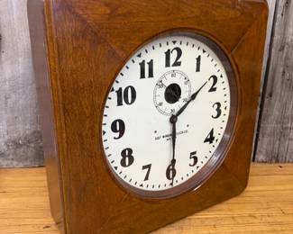 Large OAK Railroad wall clock (TWO OF THEM)