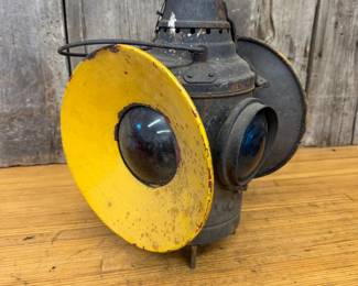Adlake Railroad Lamp with porcelain lenses
