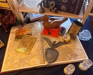 Local Art, Wooden Duck, Metal Colonial Door Knocker