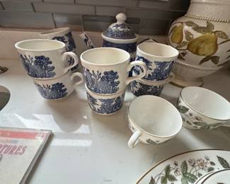 Rare china, tea cups and tea pot