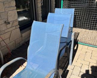 3 PATIO CHAIRS (ONE AS IS)