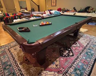 POOL TABLE AND. AREA RUG