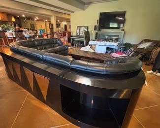 SECTIONAL WITH WRAP AROUND SHELF/DISPLAY DETACHED