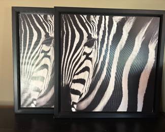 PAIR OF ZEBRA ART
