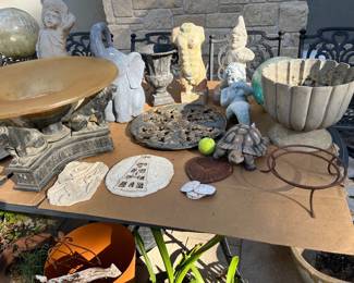 YARD ART, FIGURES & POTS