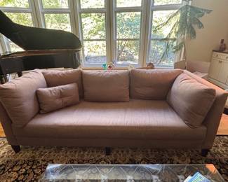 PAIR OF SOFAS TAUPE/BROWNISH
