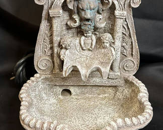 Lot 147: Decorative Lion Head Tabletop Fountain - Tested for Power Not Waterflow
