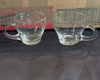 Lot 171: Set of Vintage Clear Glass Coffee/Tea Cups - Lot of 10