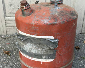 Lot 122: Vintage Metal Fuel Can Display Purposes Only