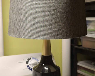 Lot 154: Table Lamp with Gray Fabric Shade