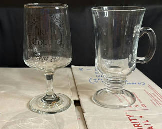 Lot 170: Irish Coffee Glasses - Two Styles Lot of 8 Glasses Total