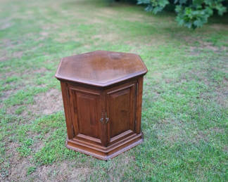 Lot 193: Hexagonal Wooden Storage Cabinet