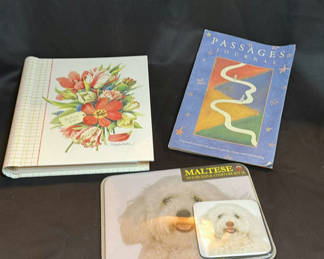 Lot 107: Journal, Planner Book, and Maltese Mouse Pad