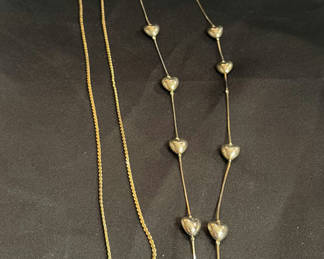Lot 175: Two Vintage Necklaces Including Heart Shaped