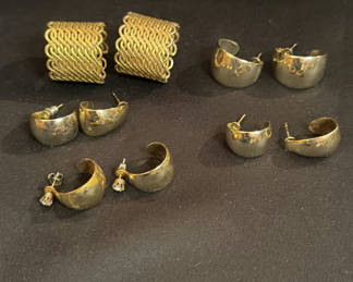 Lot 151: Assorted Gold-Tone Earrings