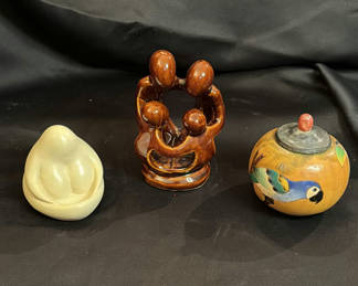 Lot 140: Lot of Decorative Pieces Including Trinket Box, Figurines