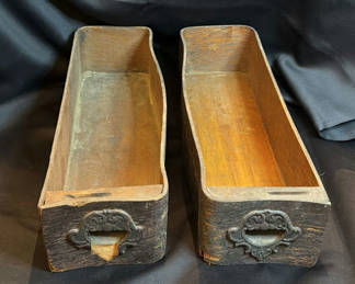 Lot 130: Pair of Vintage Wooden Drawers