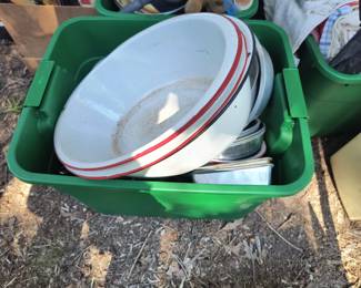 Enamel pots and pans