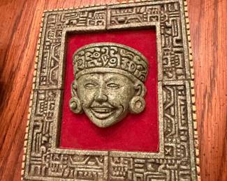 VTG Mexican composite stone wall plaque 1960-1980