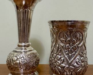 Egyptian Silver Vases