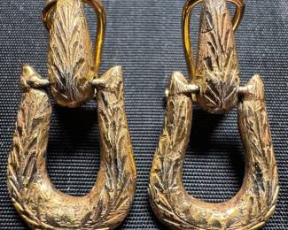 14K Door Knocker Earrings