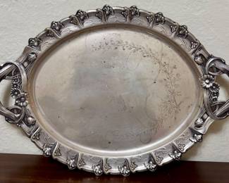 Egyptian Silver Serving Tray