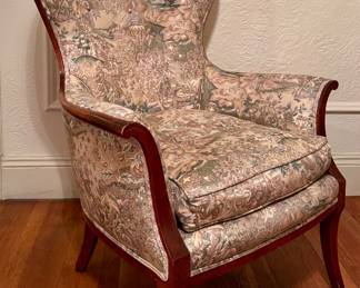Upholstered Wingback Armchair