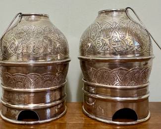 Egyptian Silver Fava Bean Pots