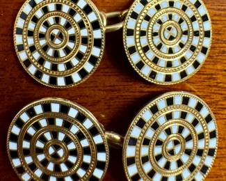 18K & Enamel Cufflinks
