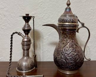 Egyptian Silver Hookah & Dallah